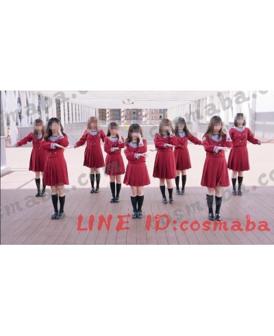 乃木坂46「Drop's Revolution」ション制服人形 コスプレ 赤い制服 双ボタン すごくかわいい 学校風 