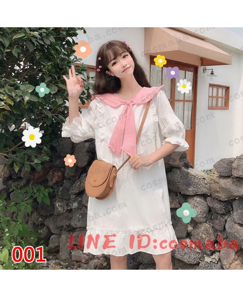 韓国服  服 通販 シンプル 10代  メンズ  かわいい  ドレス  ワンピース  布製  少女 INS  人気  潮流  安い  韓国ファッション  通販 